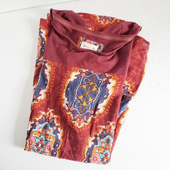 ANTHROPOLOGIE Meadow Rue Wine Solvo Tunic Top S - Picture 8 of 8